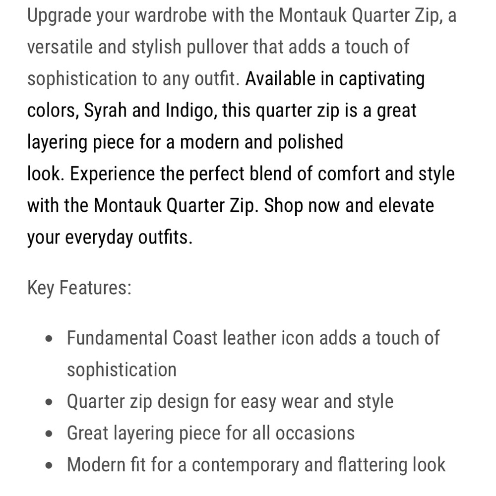 Fundamental Coast men's quarter zip - Picture 4 of 10